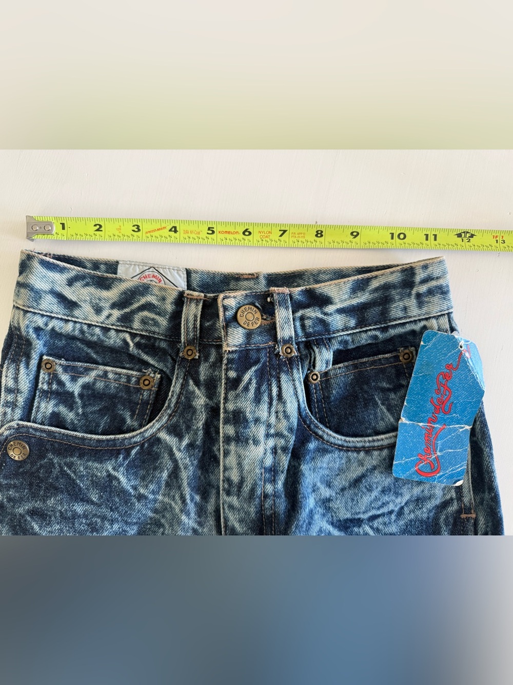 NEW Vintage 80s acid wash Chemin de Fer jeans  Rare Iconic deadstock Nwt - Picture 6 of 10